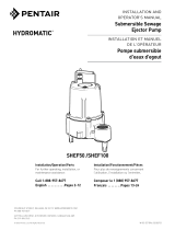 Hydromatic SHEF50/SHEF100 Submersible Sewage Ejector Pump Le manuel du propriétaire