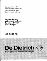 De Dietrich SD1648F2 Le manuel du propriétaire