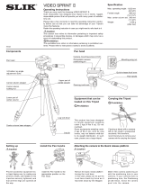 SLIK 617-520 / VIDEO SPRINT II TRIPOD Le manuel du propriétaire