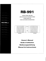 Rotel RB-991 Le manuel du propriétaire