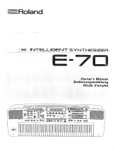 Roland E-70 Le manuel du propriétaire