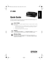 Epson ET-2600 Guide de démarrage rapide