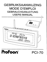 Profoon PCI-70 Le manuel du propriétaire