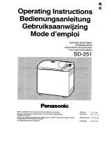 Panasonic SD251 Le manuel du propriétaire