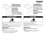 Whirlpool RGE33081 Guide d'installation