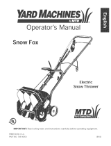Yard Machines Snow Fox 31A-040-000 Le manuel du propriétaire
