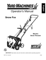 Yard-Man Snow Fox Le manuel du propriétaire