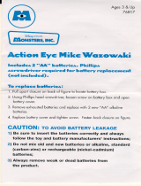 Hasbro Action Eye Mike Wasowski- Monsters, Inc. Mode d'emploi