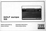 ITT SCHAUB-LORENZ GOLF EUROPA 103 Le manuel du propriétaire