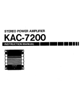 Kenwood KAC-7200 Manuel utilisateur