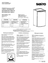 Sanyo SR-2570W - 2.5 cu. Ft. Refrigerator Manuel utilisateur