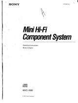 Sony HCD-H1600 Operating Instructions Manual