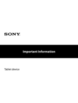 Sony SGPT111US/S Une information important
