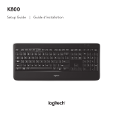 Logitech K800 Wireless Illuminated Keyboard Manuel utilisateur