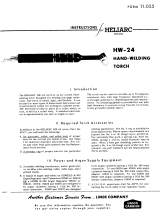 UNION CARBIDE Heliarc HW-24 Hand-Welding Torch Troubleshooting instruction