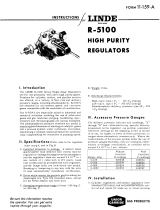 UNION CARBIDE Linde R-5100 High Purity Regulators Troubleshooting instruction