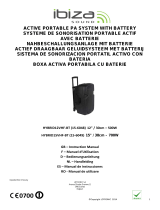 Ibiza DRAAGBAAR STAND-ALONE PA SYSTEEM 12?/30CM MET USB/SD, 2 X VHF MICROFOONS & BLUETOOTH (HYBRID12VHF-BT) Le manuel du propriétaire