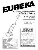 Eureka 570 Cordless Upright Manuel utilisateur