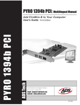ADS Technologies PYRO 1394b PCI Manuel utilisateur