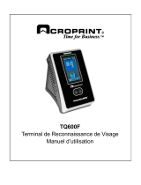 Acroprint TQ600F Terminal de Reconnaissance de Visage Le manuel du propriétaire