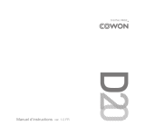 Cowon D20 Le manuel du propriétaire