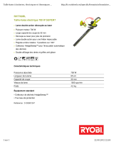 Ryobi 5133001247 Fiche technique