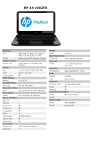 HP G8E02PA Fiche technique