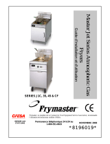 Frymaster Master Jet Series Gas Fryers Manuel utilisateur