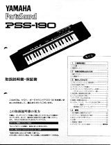 Yamaha PortaSound PSS-190 Manuel utilisateur