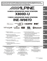 Alpine X800D-U Le manuel du propriétaire