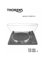 Thorens TD 190-1 Manuel utilisateur