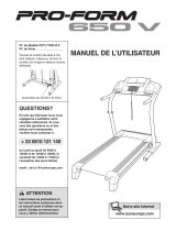 Pro-Form 650 V Treadmill Le manuel du propriétaire