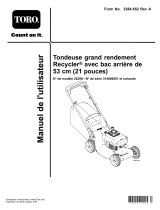 Toro 21in Heavy-Duty Recycler/Rear Bagger Lawn Mower Manuel utilisateur
