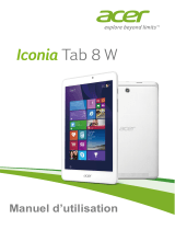 Acer Iconia Tab 8 W W1-810 Manuel utilisateur