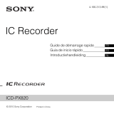 Sony Série ICD-PX820 Guide de démarrage rapide