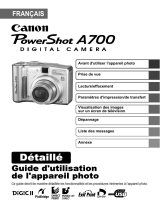 Canon POWERSHOT A700 Manuel utilisateur