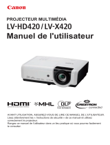Canon LV-HD420 Manuel utilisateur