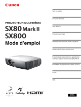 Canon XEED SX800 Manuel utilisateur