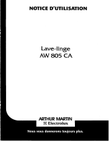 ARTHUR MARTIN ELECTROLUX AW805CA Manuel utilisateur