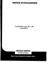 ARTHUR MARTIN ELECTROLUX G6512CCM1GASAME.. Manuel utilisateur