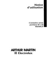 ARTHUR MARTIN ELECTROLUX M6549CPN12+2PYRO Manuel utilisateur