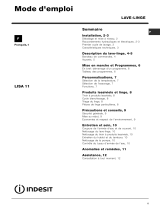 Indesit LISA 11 (FR) Le manuel du propriétaire
