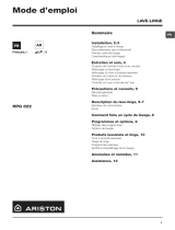 Ariston RPG 822 SS NA Mode d'emploi