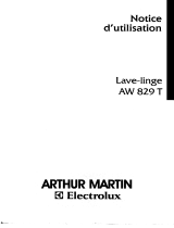 ARTHUR MARTIN ELECTROLUX AW829T Manuel utilisateur