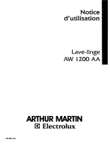 ARTHUR MARTIN AW1200AA             Manuel utilisateur