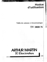 ARTHUR MARTIN ELECTROLUX TV3800N Manuel utilisateur