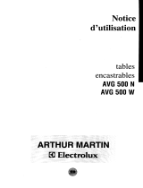 ARTHUR MARTIN ELECTROLUX AVG500W2 Manuel utilisateur