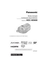 Panasonic HDCSD600EG Le manuel du propriétaire