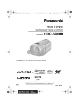 Panasonic HDCSD600EF Le manuel du propriétaire