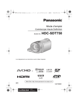 Panasonic HDCSDT750EF Le manuel du propriétaire